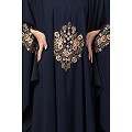 Designer Irani Kaftan with embroidery work- Navy blue